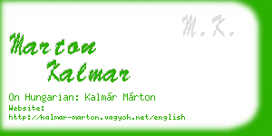 marton kalmar business card